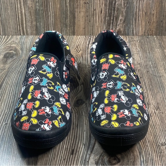 Disney Mickey and Minnie Mouse Women's Size 7 Black Canvas Slip On Sneakers - Picture 6 of 13
